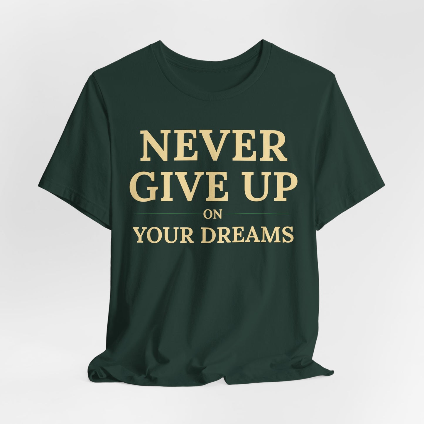 Never Give Up on Your Dreams Inspirational Motivation T-Shirt