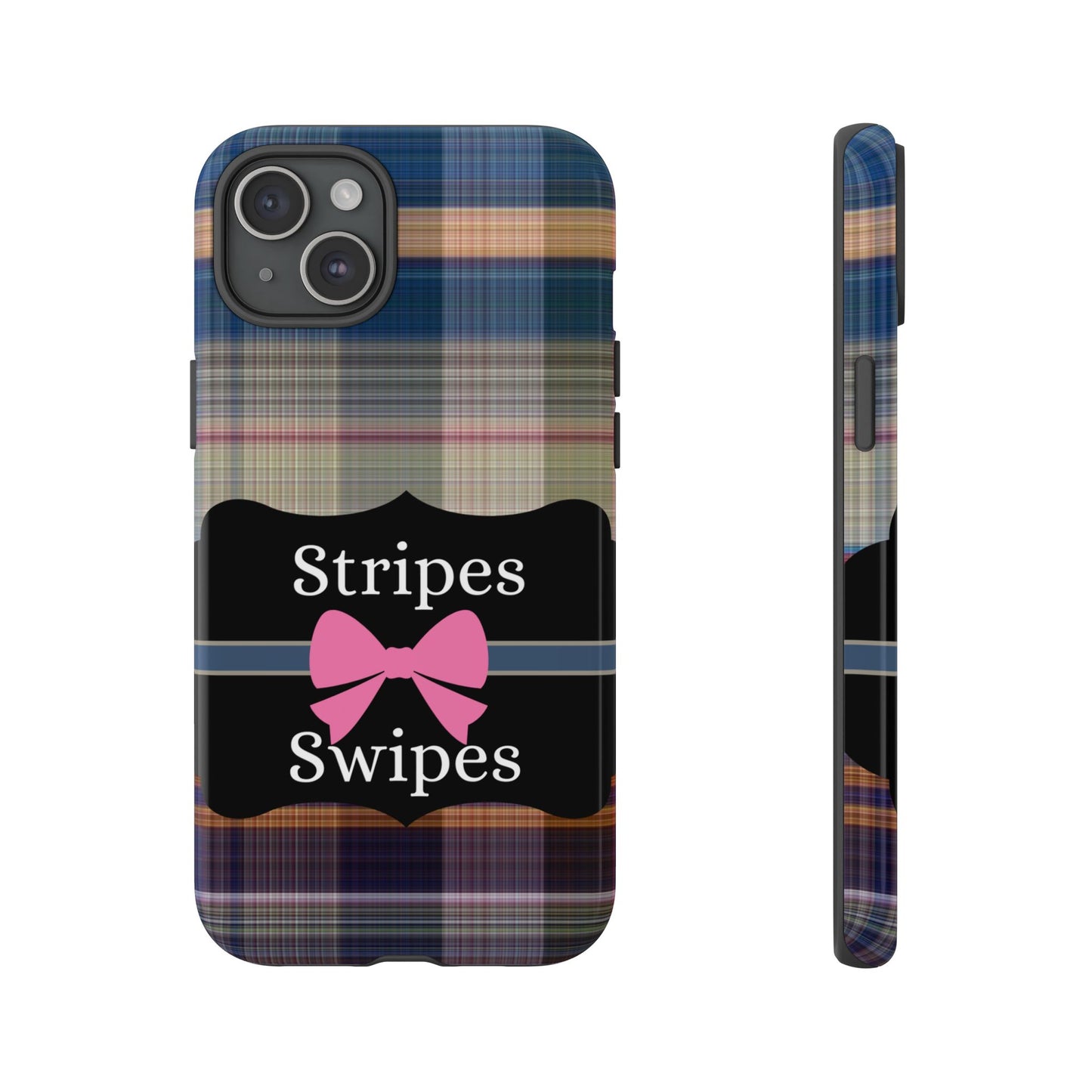 Phone Case iPhone 16/15/14 -Stripes & Swipes Tough Case