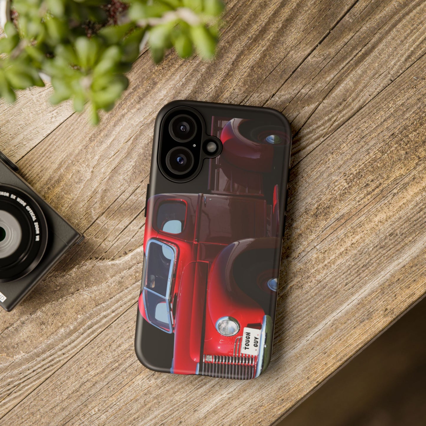 Phone Case iPhone 16/15/14 - Tough Guy Vintage Red Truck Tough Case