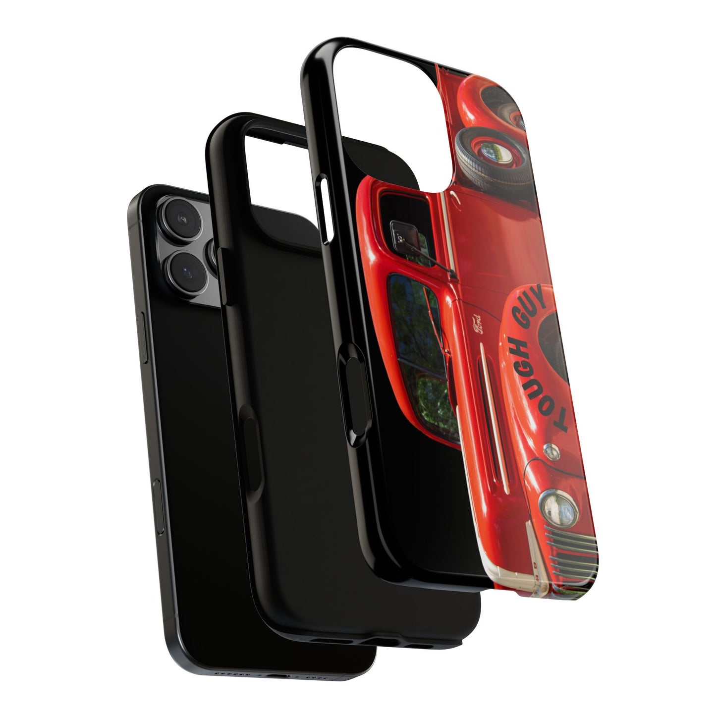 Phone Case iPhone 16/15/14 - Tough Guy Vintage Red Truck Tough Case