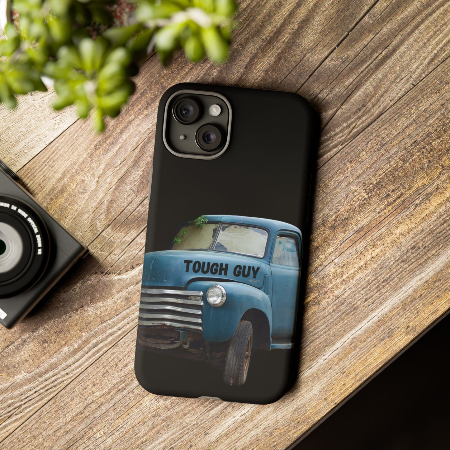 Phone Case iPhone 16/15/14 - Old Blue Truck Tough Guy Tough Case