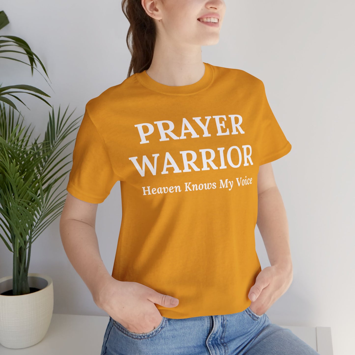 Prayer Warrior – Heaven Knows My Voice Faith-Based Inspirational T-Shirt