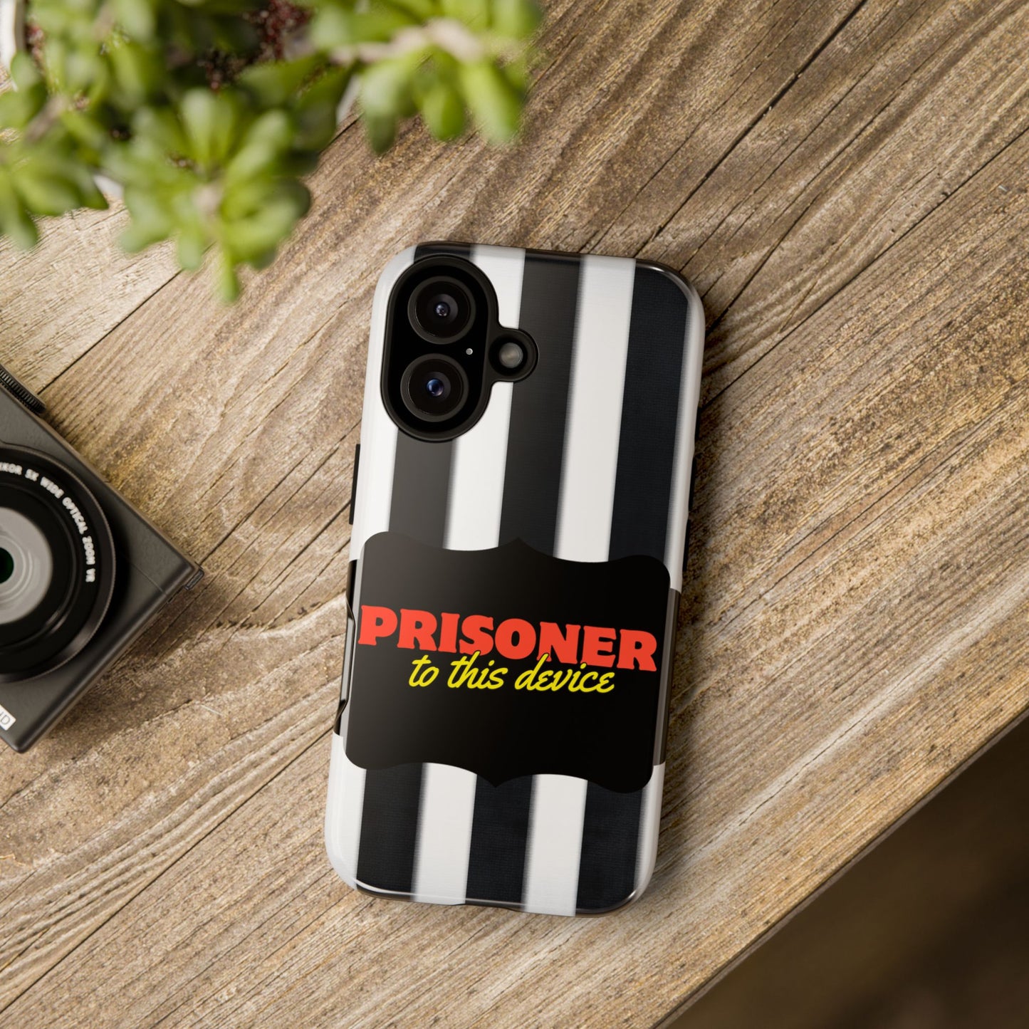 Phone Case iPhone 16/15/14 - Funny Prisoner to this Device Tough Case