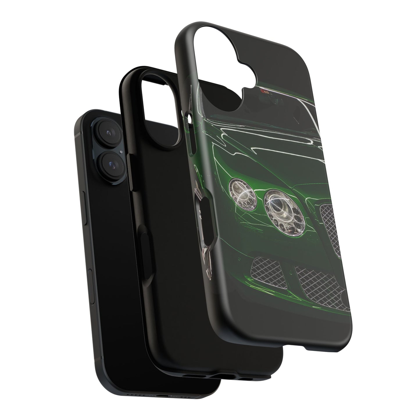 Phone Case iPhone 16/15/14 - Green Luxury Car Tough Case