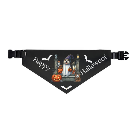 Happy "Hallowoof" - EXTRA LARGE Pet Bandana Collar BLACK 04