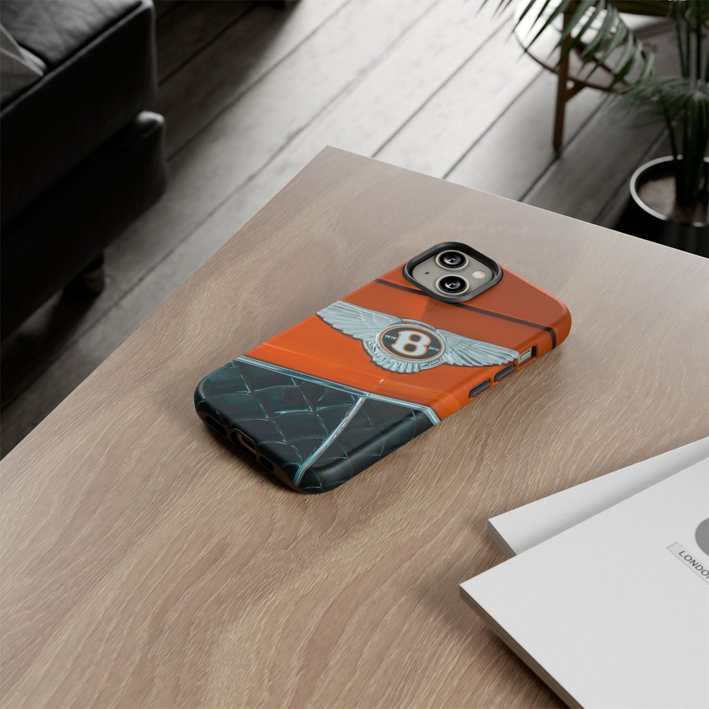 Phone Case iPhone 16/15/14 - Orange Luxury Car Tough Case