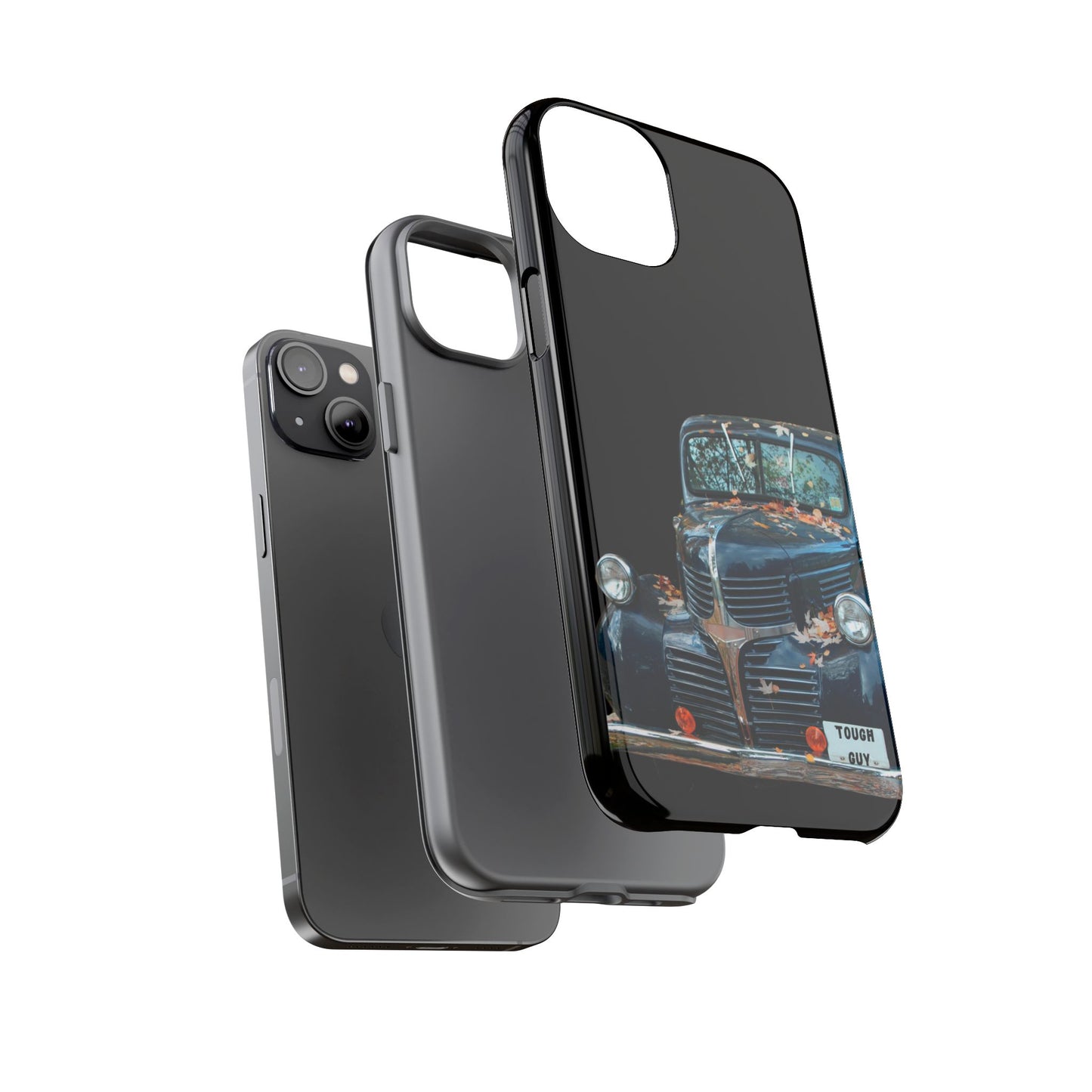 Phone Case iPhone 16/15/14 - Vintage Black Truck Tough Guy Tough Case