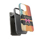 Phone Case iPhone 16/15/14 - Wall/Floor Stripes & Swipes Tough Case