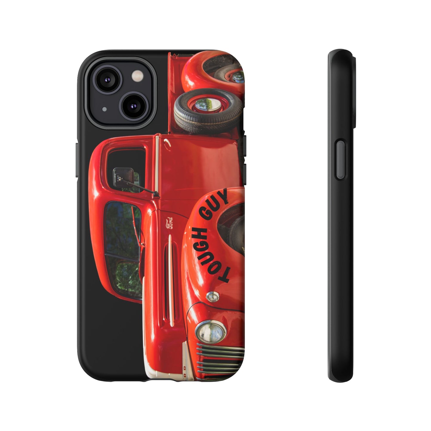 Phone Case iPhone 16/15/14 - Tough Guy Vintage Red Truck Tough Case