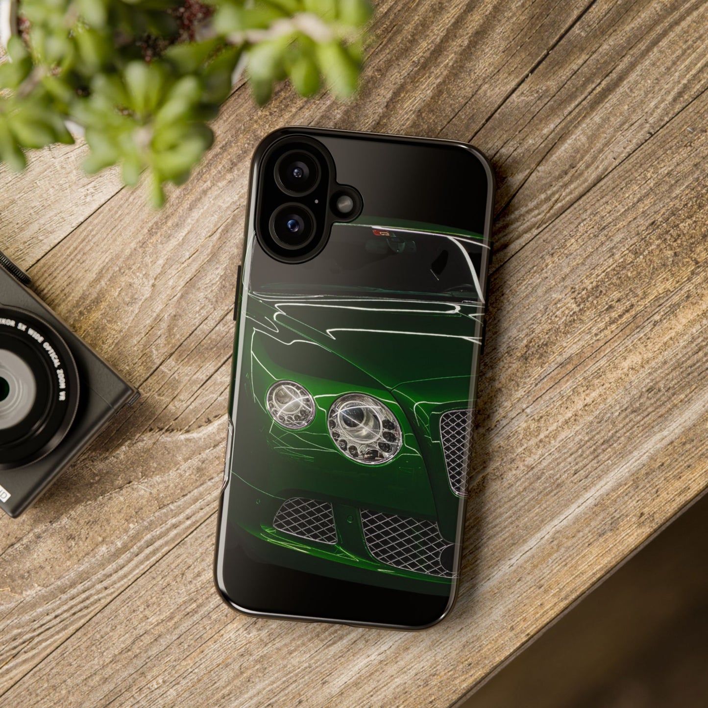 Phone Case iPhone 16/15/14 - Green Luxury Car Tough Case