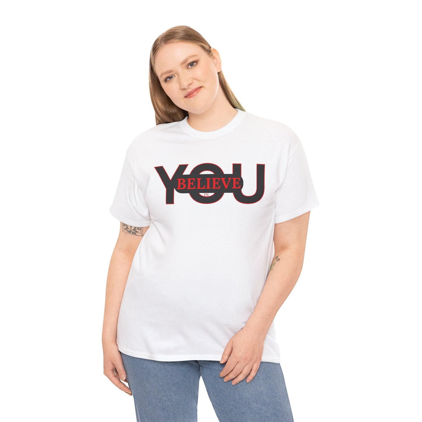 Believe in You (Red) - Motivational T-Shirt Unisex Tee