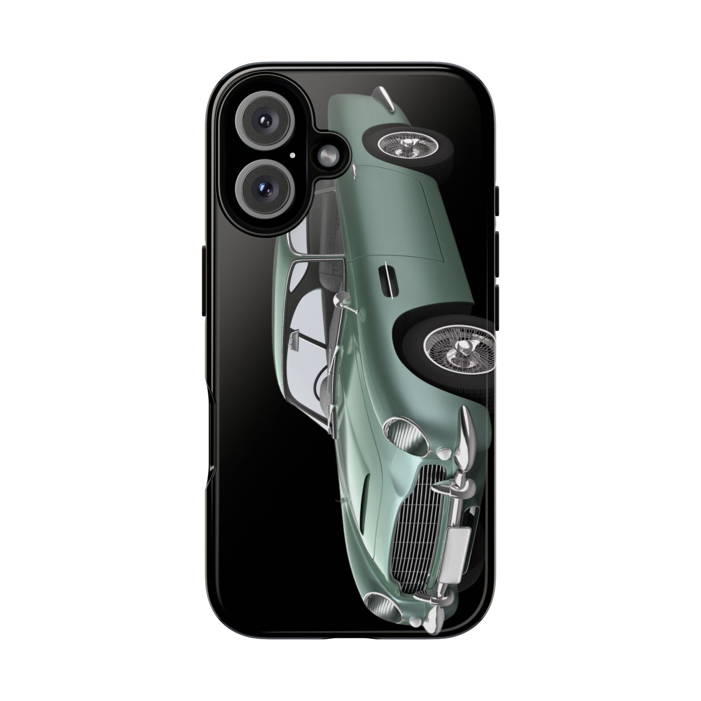 Phone Case iPhone 16/15/14 - Vintage Green Car Tough Case