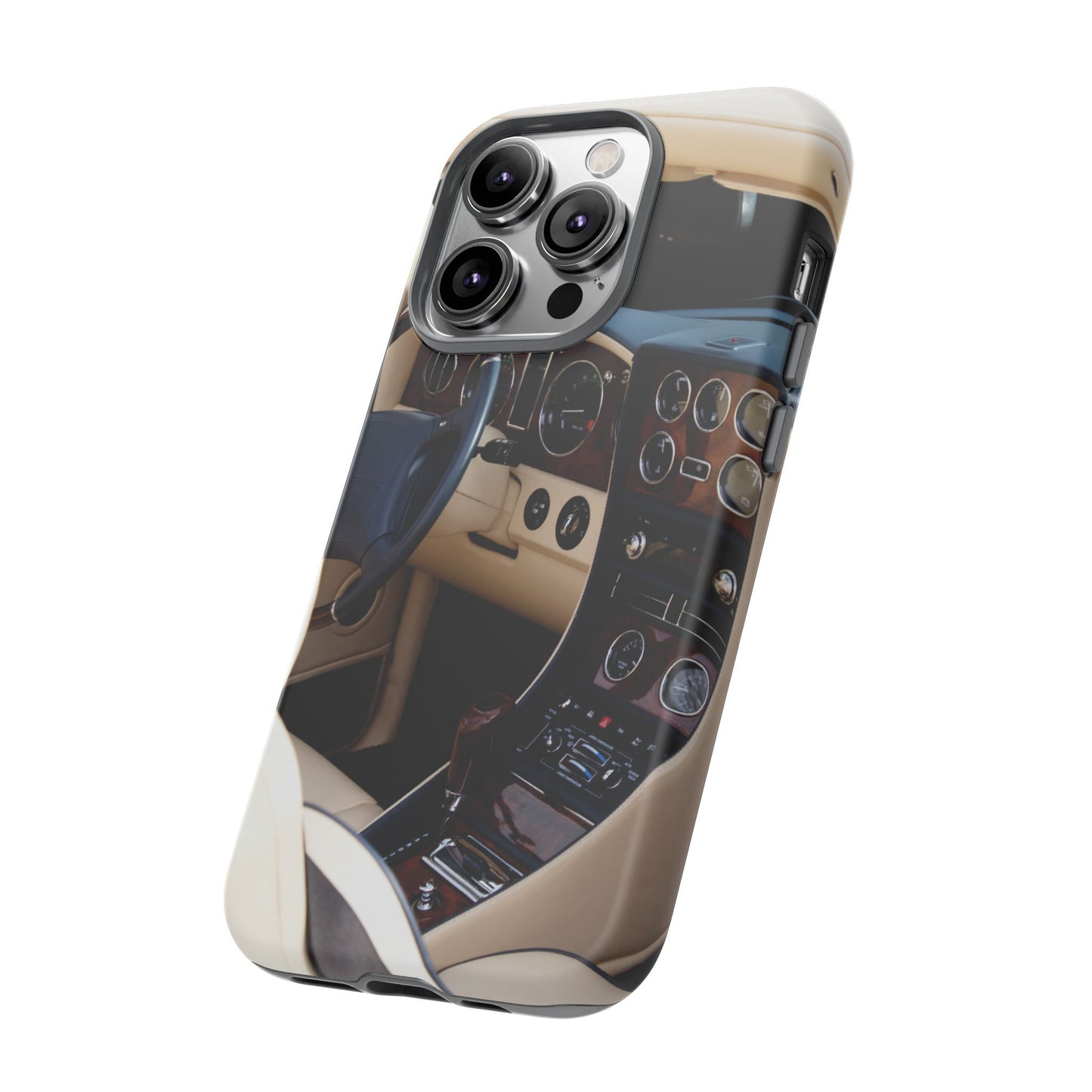 Phone Case iPhone 16/15/14 - Luxury Car Interior Tough Case