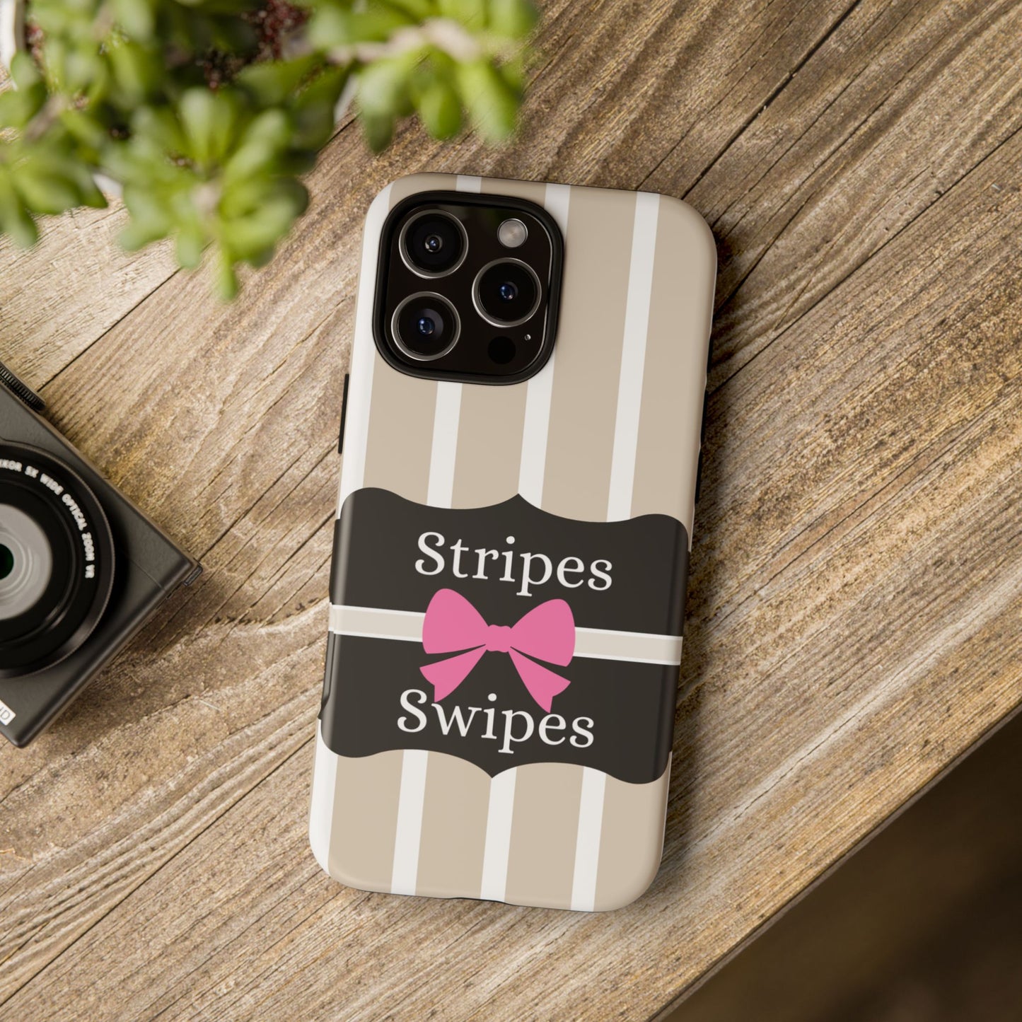 Phone Case iPhone 16/15/14 - Stripes & Swipes Tough Case