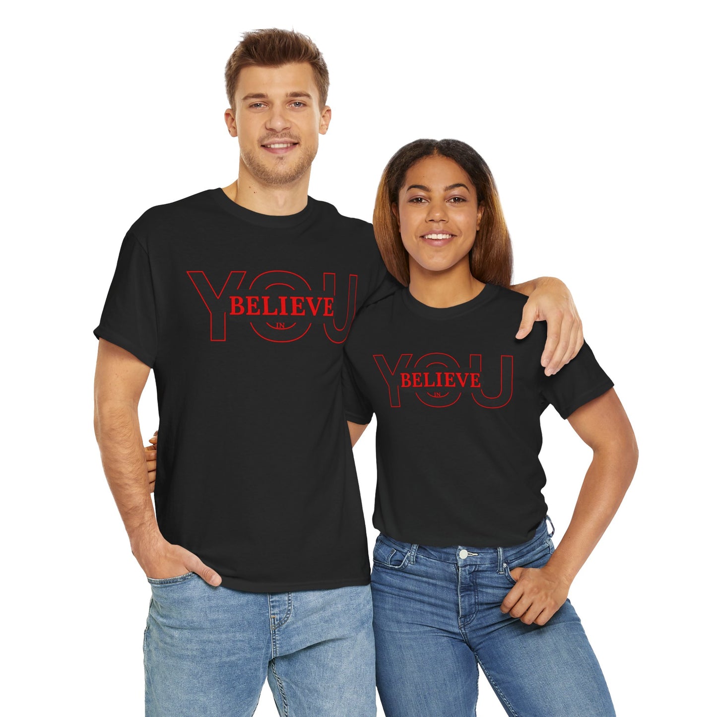 Believe in You (Red) - Motivational T-Shirt Unisex Tee