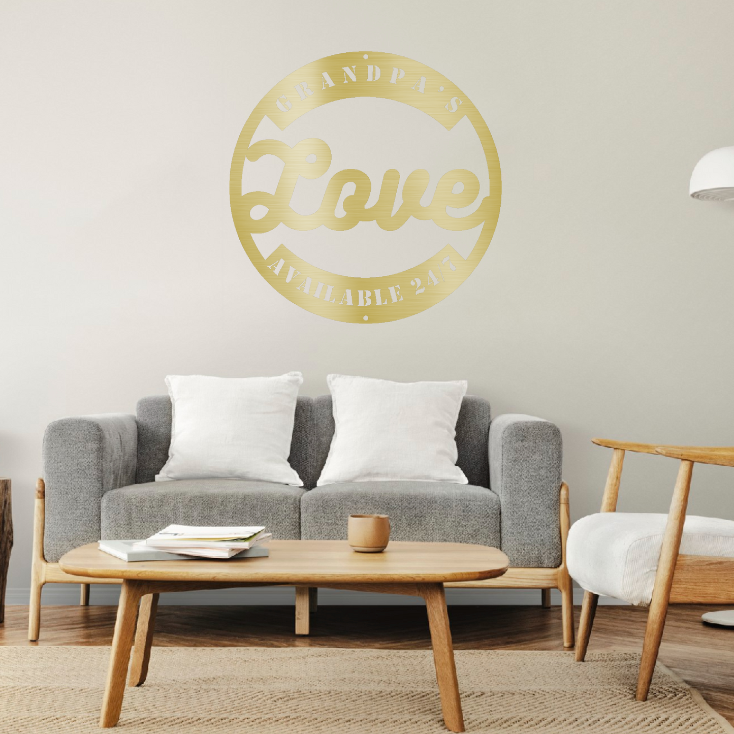 Grandpa's Love Available 24/7 - Steel Wall Decor