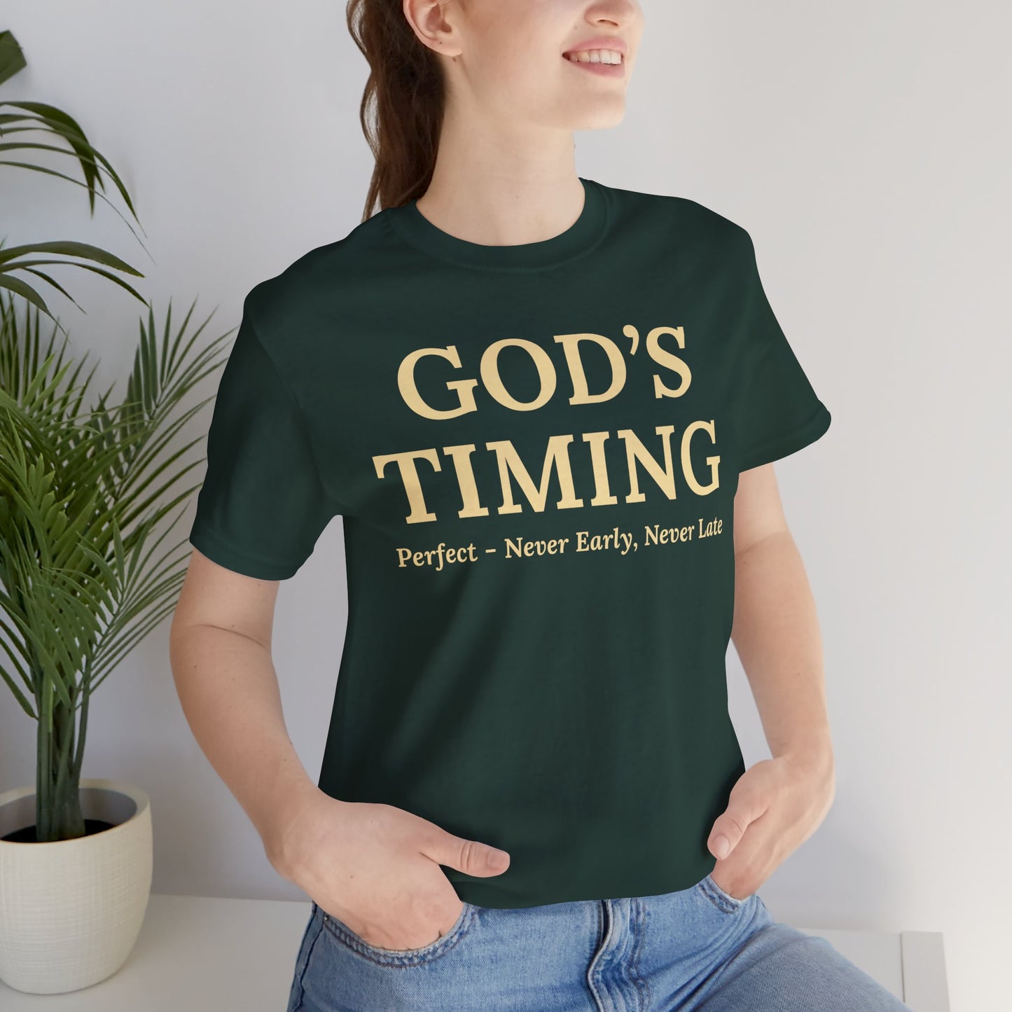 God’s Timing T‑Shirt — Inspirational Faith Tee