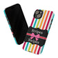 Phone Case iPhone 16/15/14 - Lollipop Stripes & Swipes Tough Case