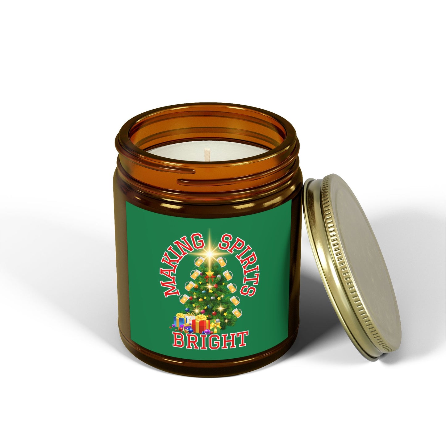 Making Spirits Bright - Scented Candles, Coconut Apricot Wax, 9oz