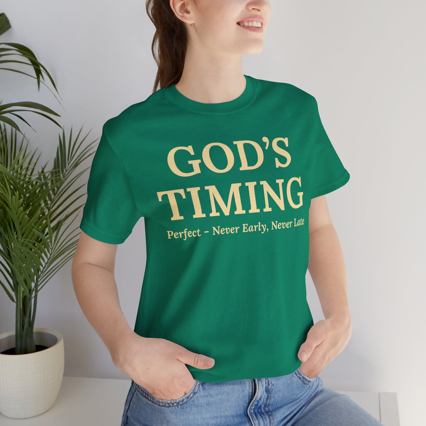 God’s Timing T‑Shirt — Inspirational Faith Tee