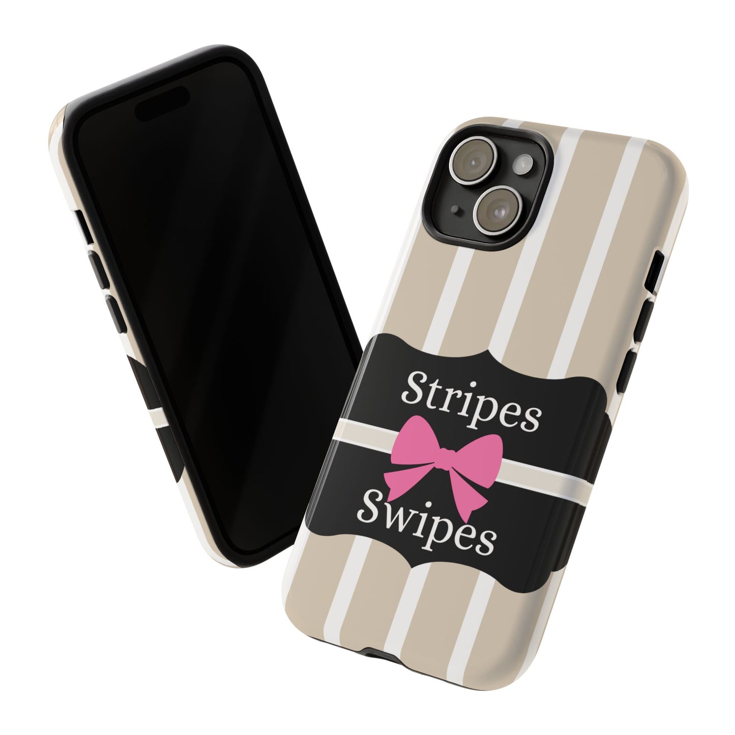 Phone Case iPhone 16/15/14 - Stripes & Swipes Tough Case