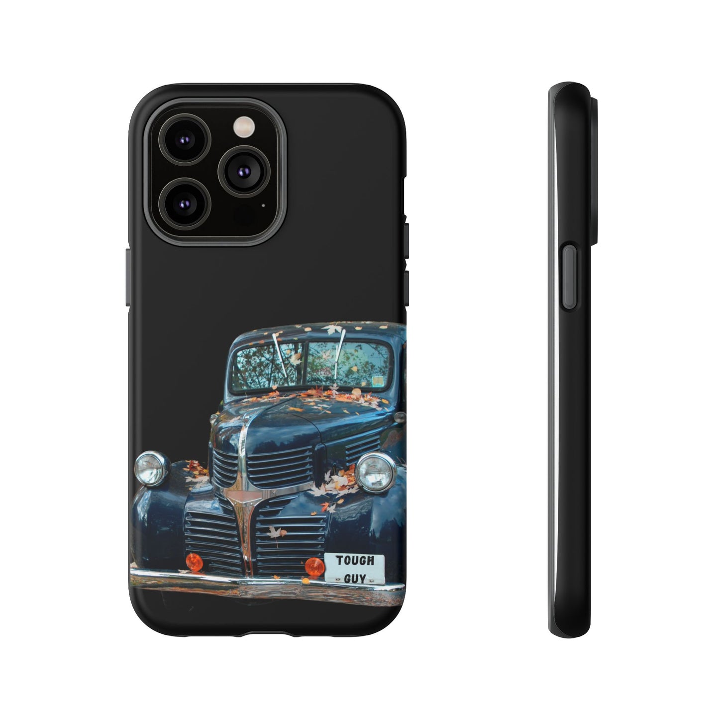 Phone Case iPhone 16/15/14 - Vintage Black Truck Tough Guy Tough Case