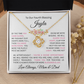 To Our Daughter(s) — Beautiful Love Knot Necklace & PERSONALIZED Heartwarming Message from Mom & Dad (Only, First-Born, Second, Third, Fourth, Fifth, or Twins)