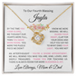 To Our Daughter(s) — Beautiful Love Knot Necklace & PERSONALIZED Heartwarming Message from Mom & Dad (Only, First-Born, Second, Third, Fourth, Fifth, or Twins)