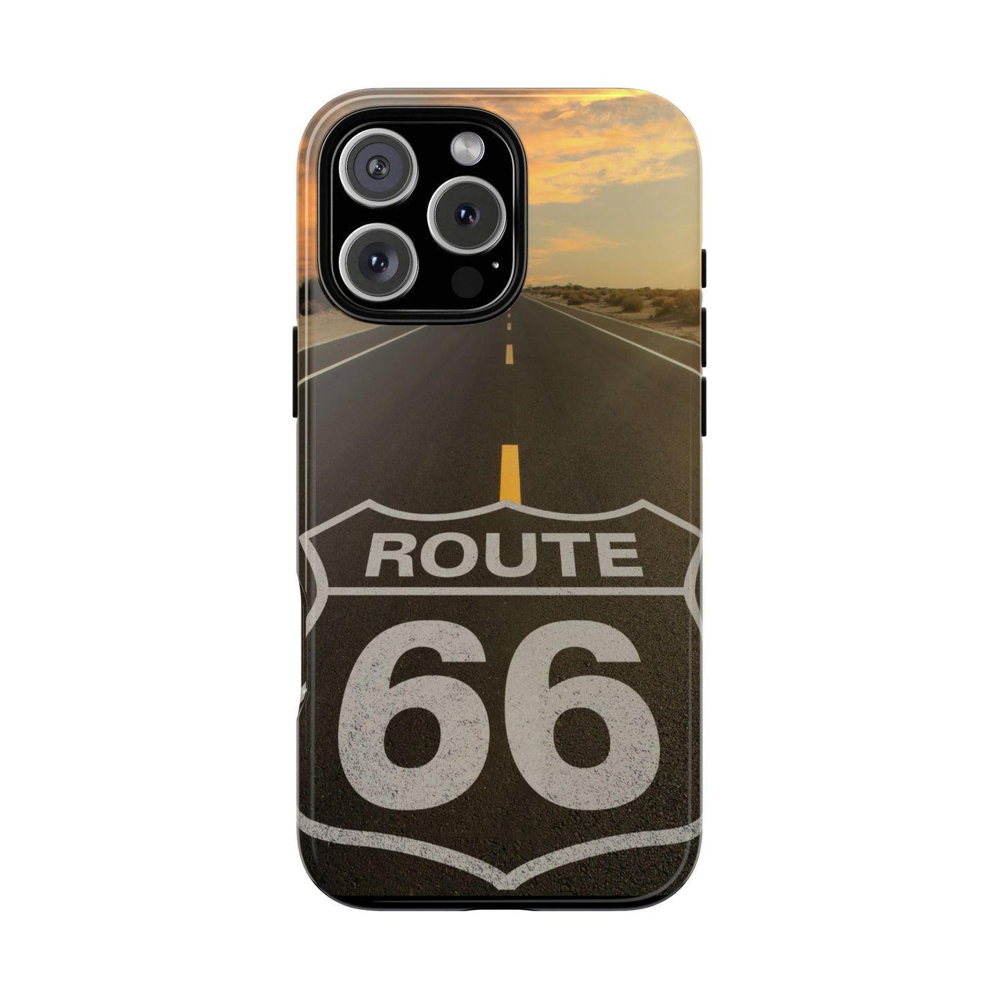 Phone Case iPhone 16/15/14 - Vintage Route 66 Tough Case