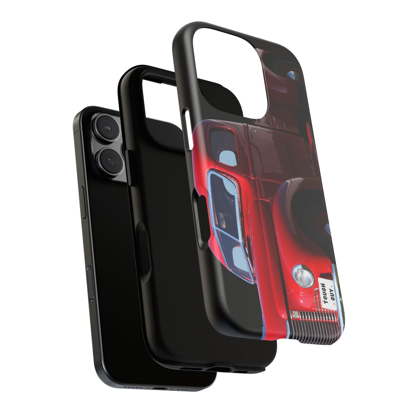 Phone Case iPhone 16/15/14 - Tough Guy Vintage Red Truck Tough Case