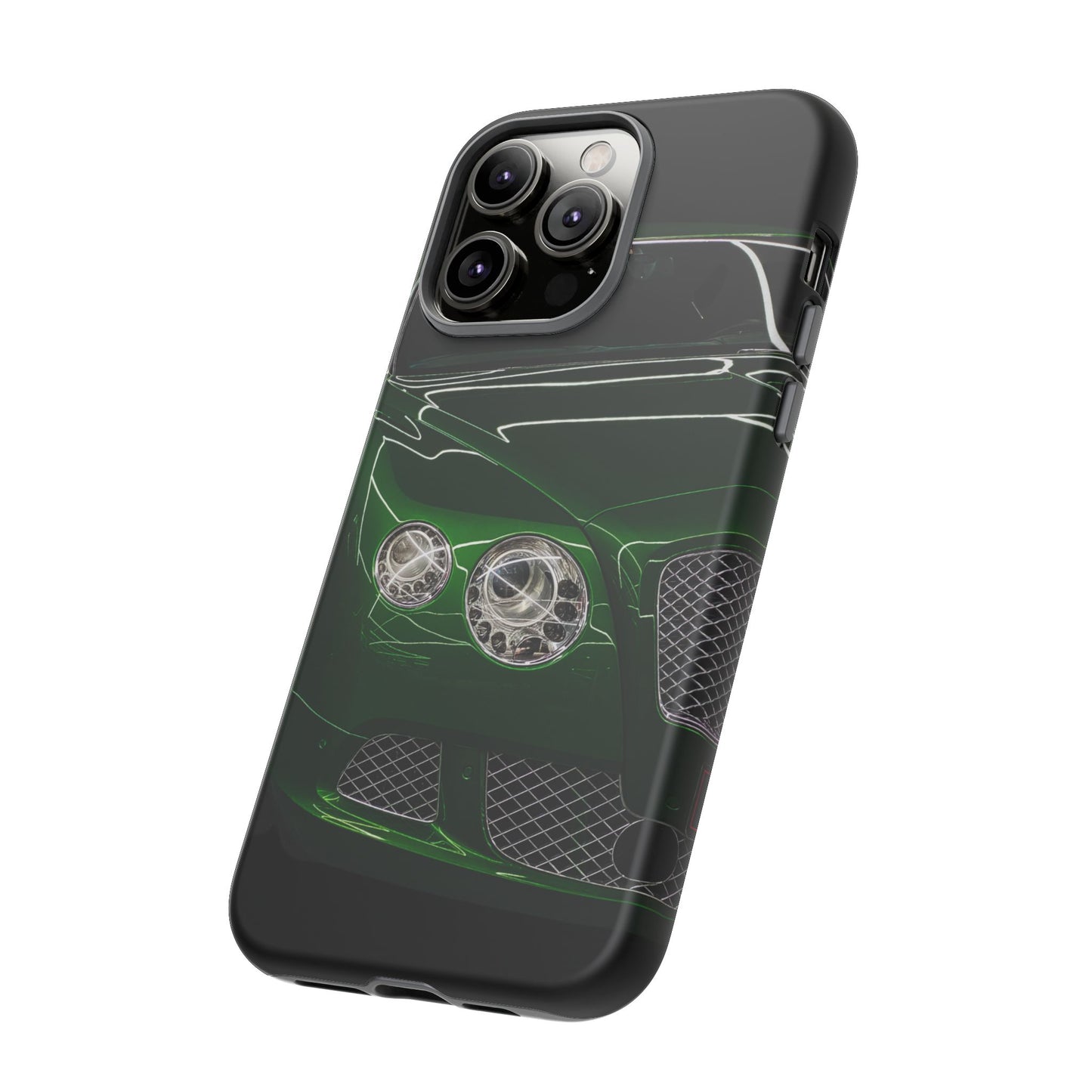 Phone Case iPhone 16/15/14 - Green Luxury Car Tough Case