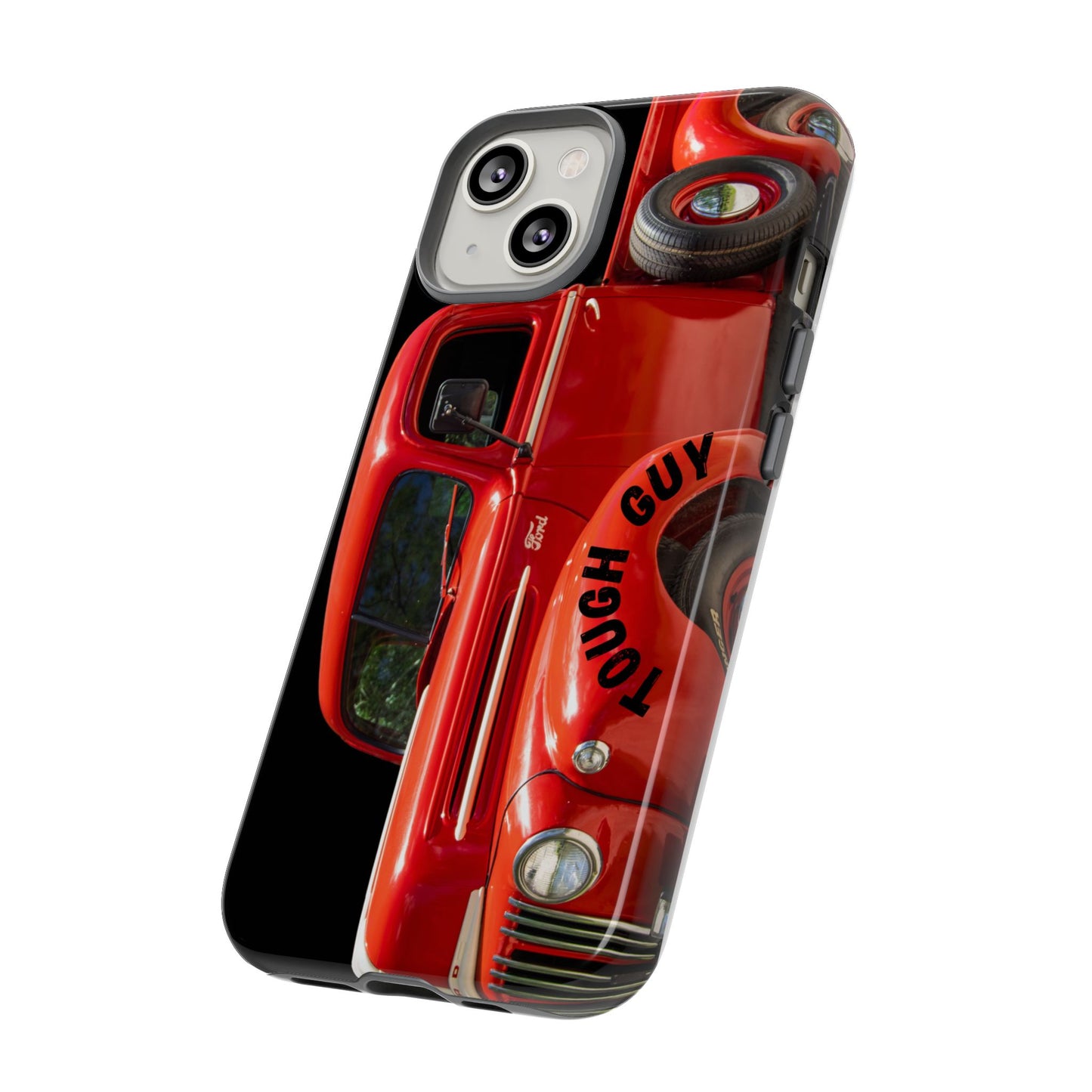 Phone Case iPhone 16/15/14 - Tough Guy Vintage Red Truck Tough Case