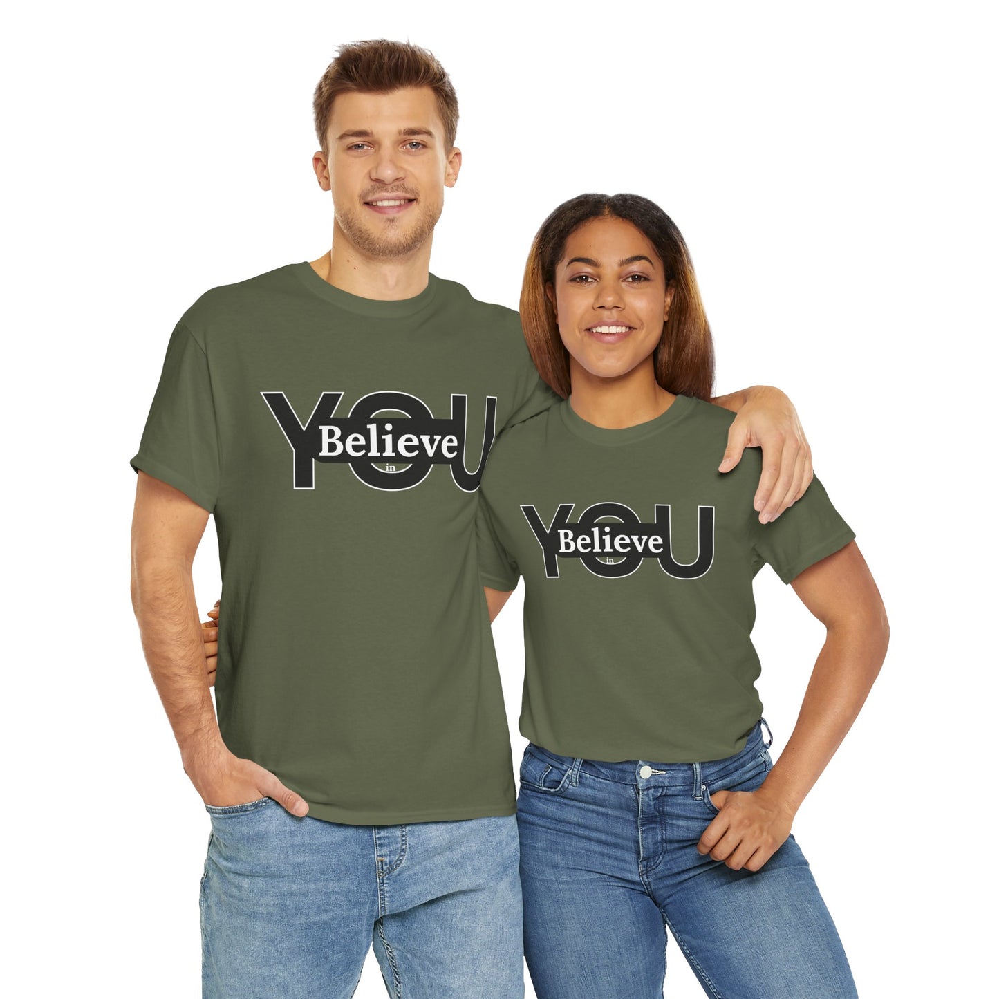 Believe in You (White) - Motivational T-Shirt Unisex Tee