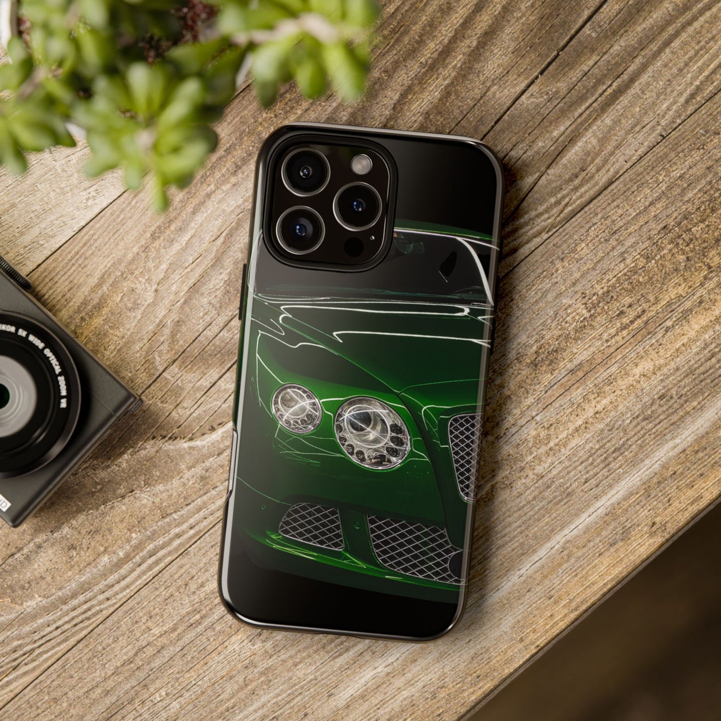 Phone Case iPhone 16/15/14 - Green Luxury Car Tough Case