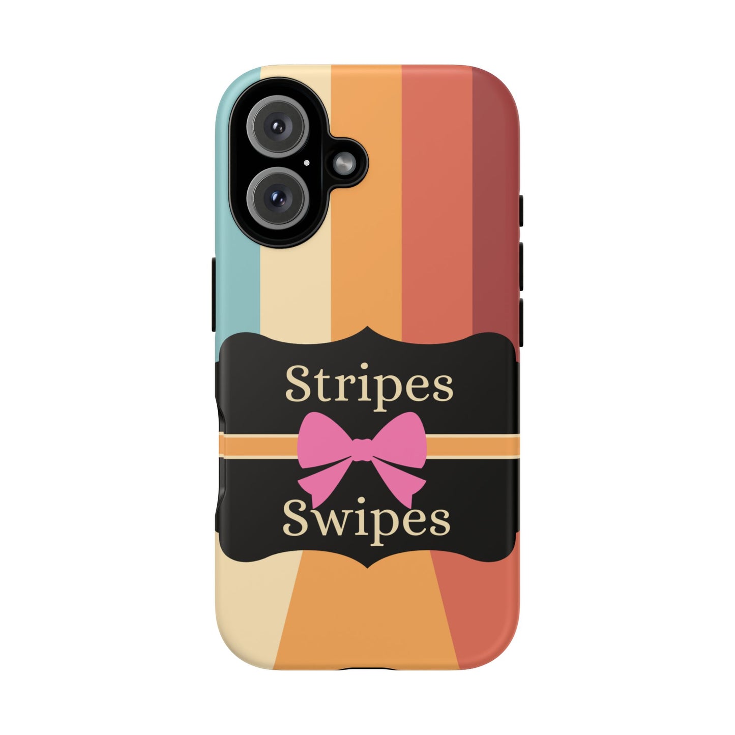 Phone Case iPhone 16/15/14 - Wall/Floor Stripes & Swipes Tough Case