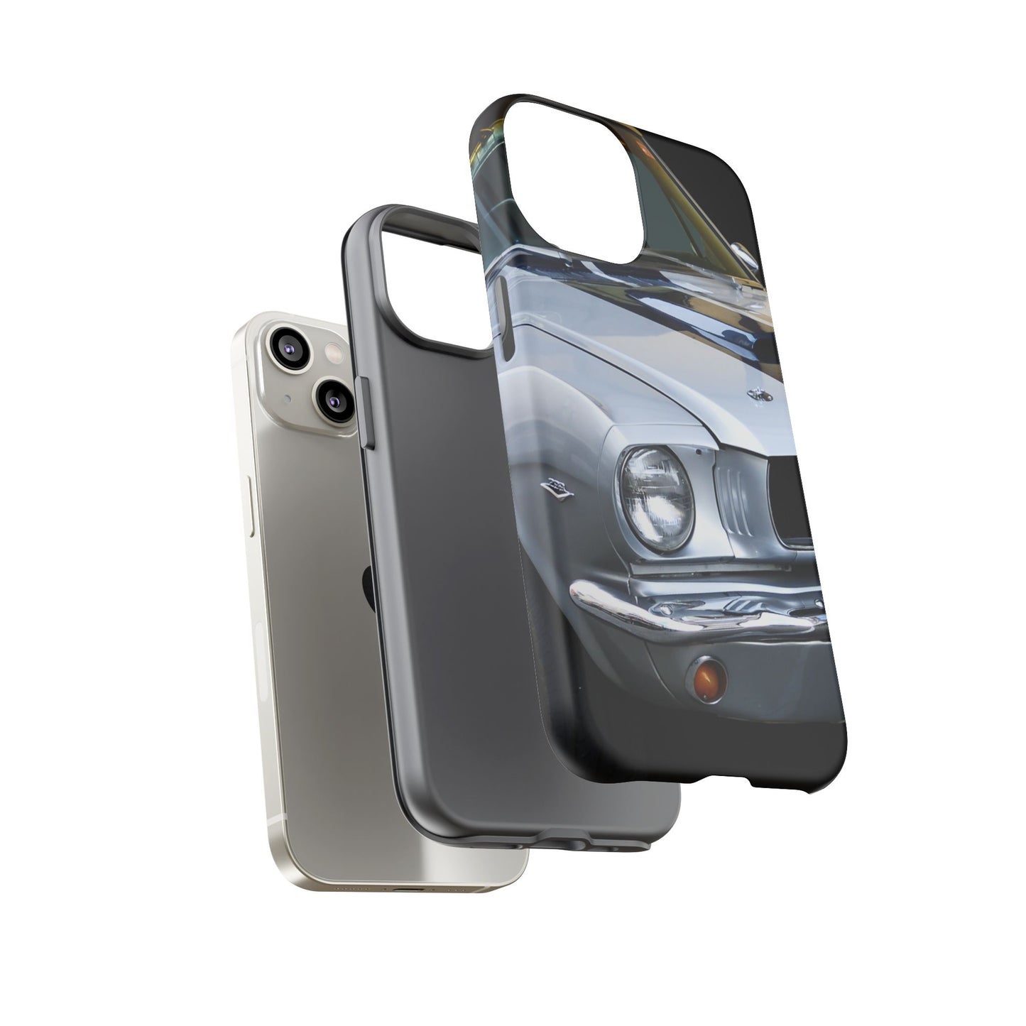 Phone Case iPhone 16/15/14 - Silver Car Tough Case