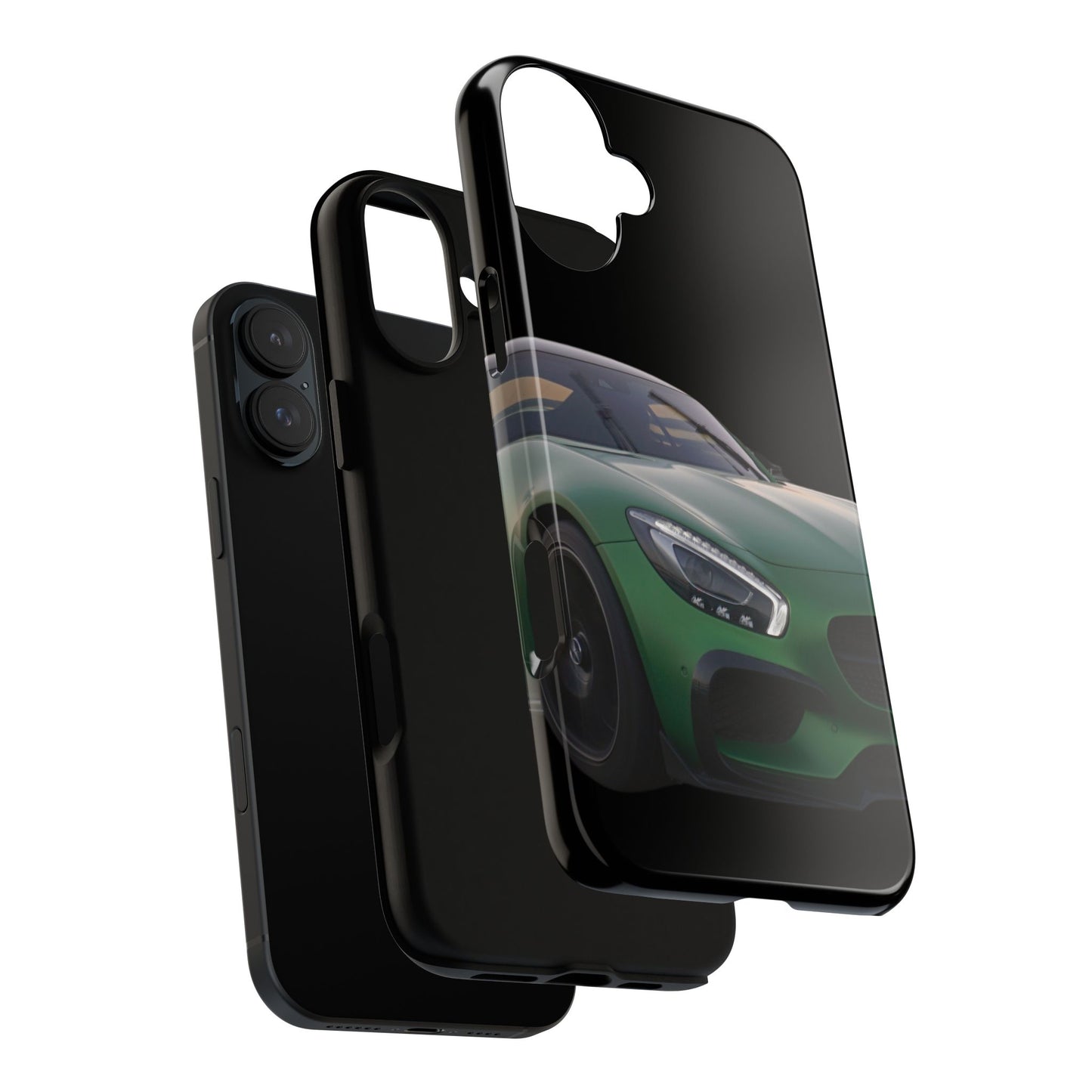 Phone Case iPhone 16/15/14 - Green Luxury Car Tough Case