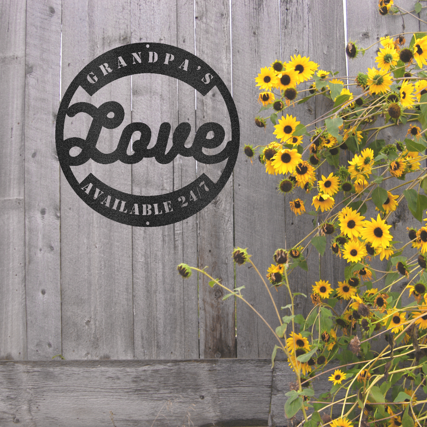 Grandpa's Love Available 24/7 - Steel Wall Decor