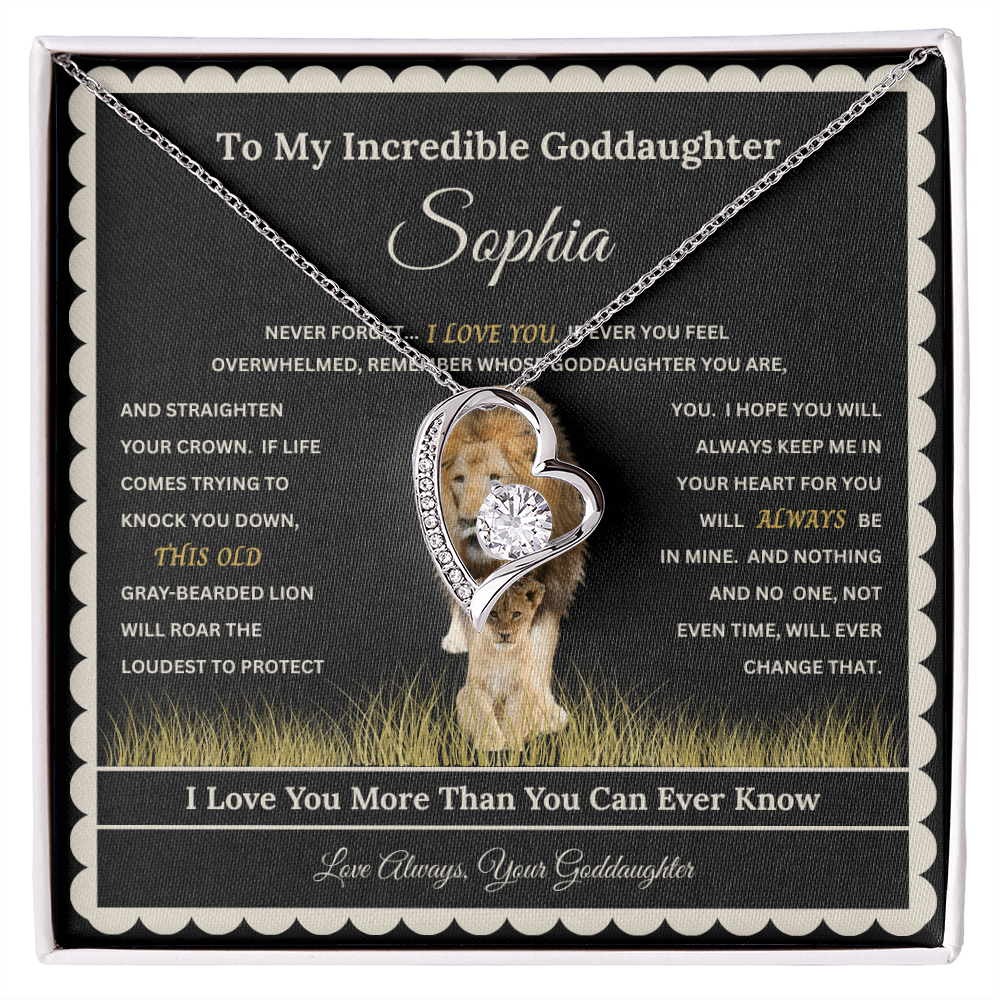 Personalized Daughter Heart Necklace with Message Card – Custom Name Gift for Daughter, Granddaughter, Bonus Daughter or Goddaughter