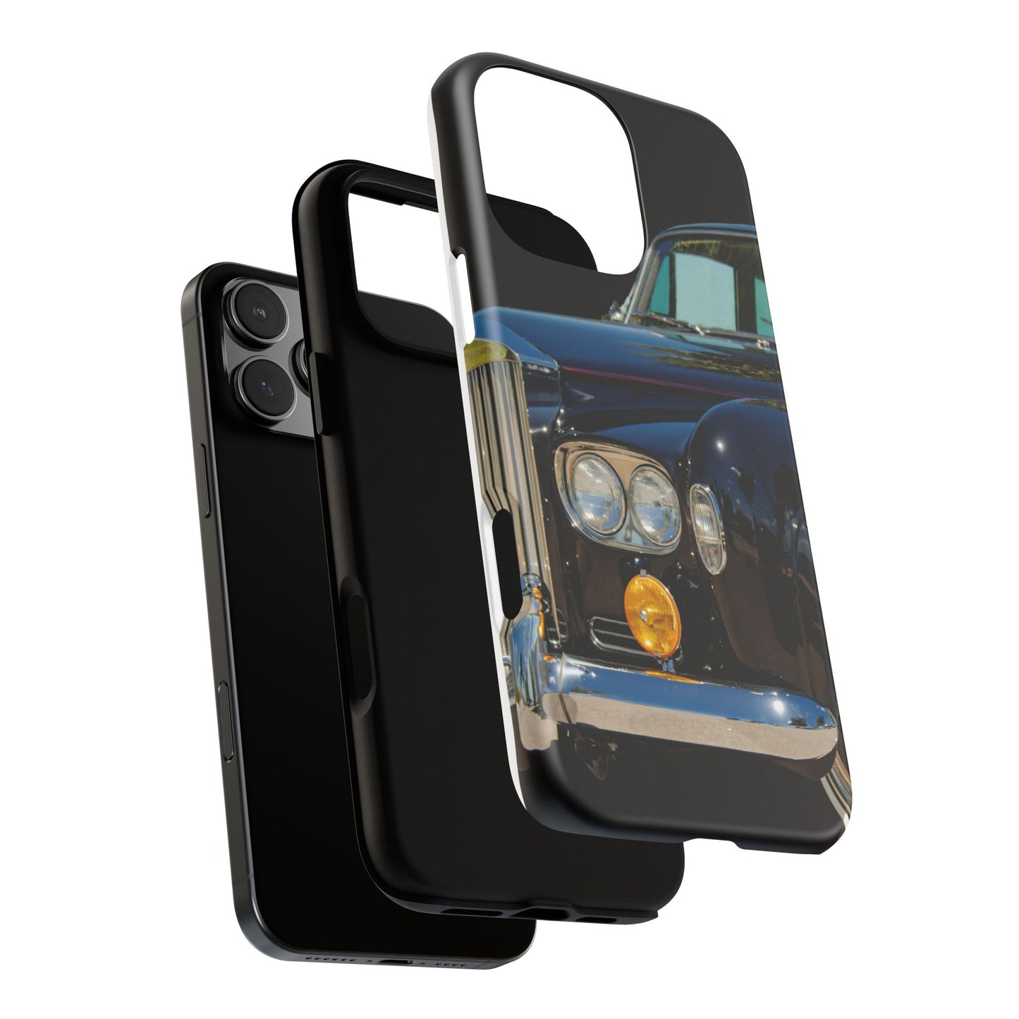 Phone Case iPhone 16/15/14 - Black Car Tough Case