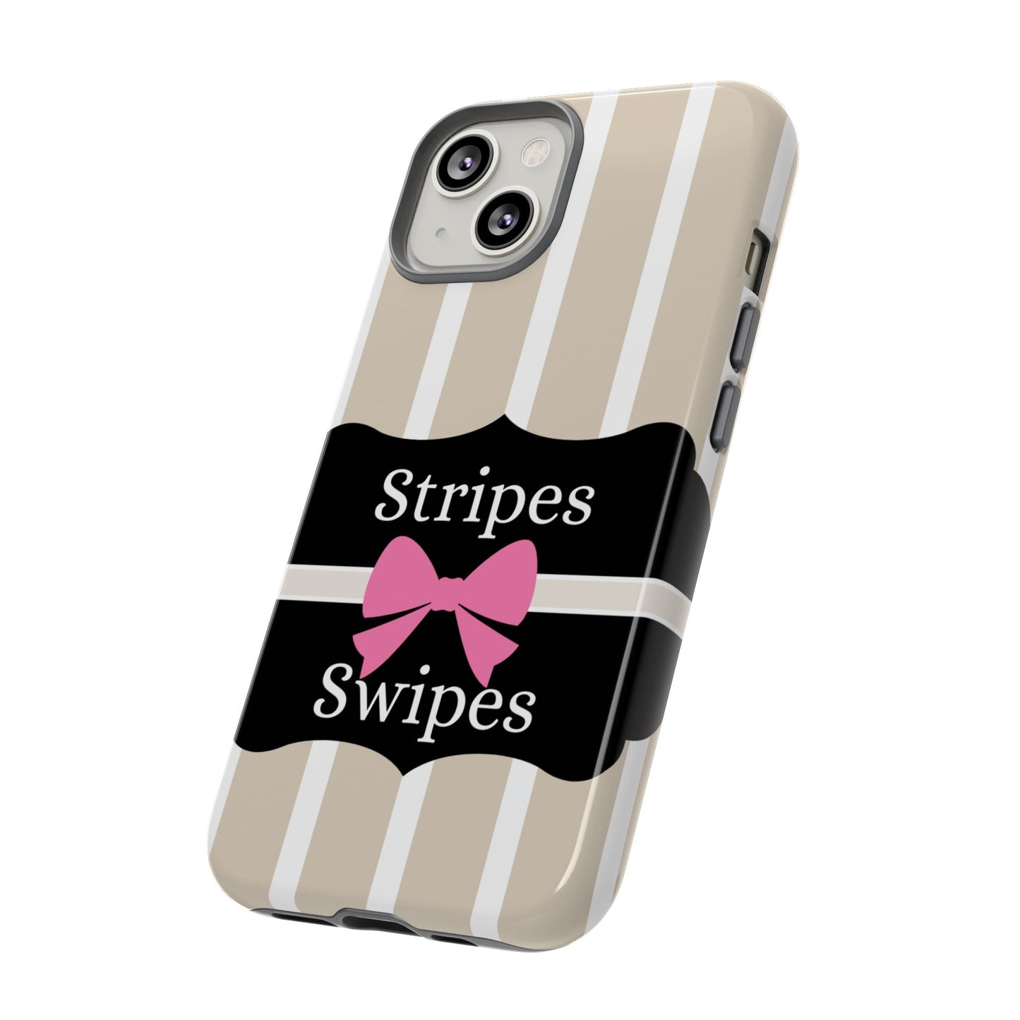 Phone Case iPhone 16/15/14 - Stripes & Swipes Tough Case