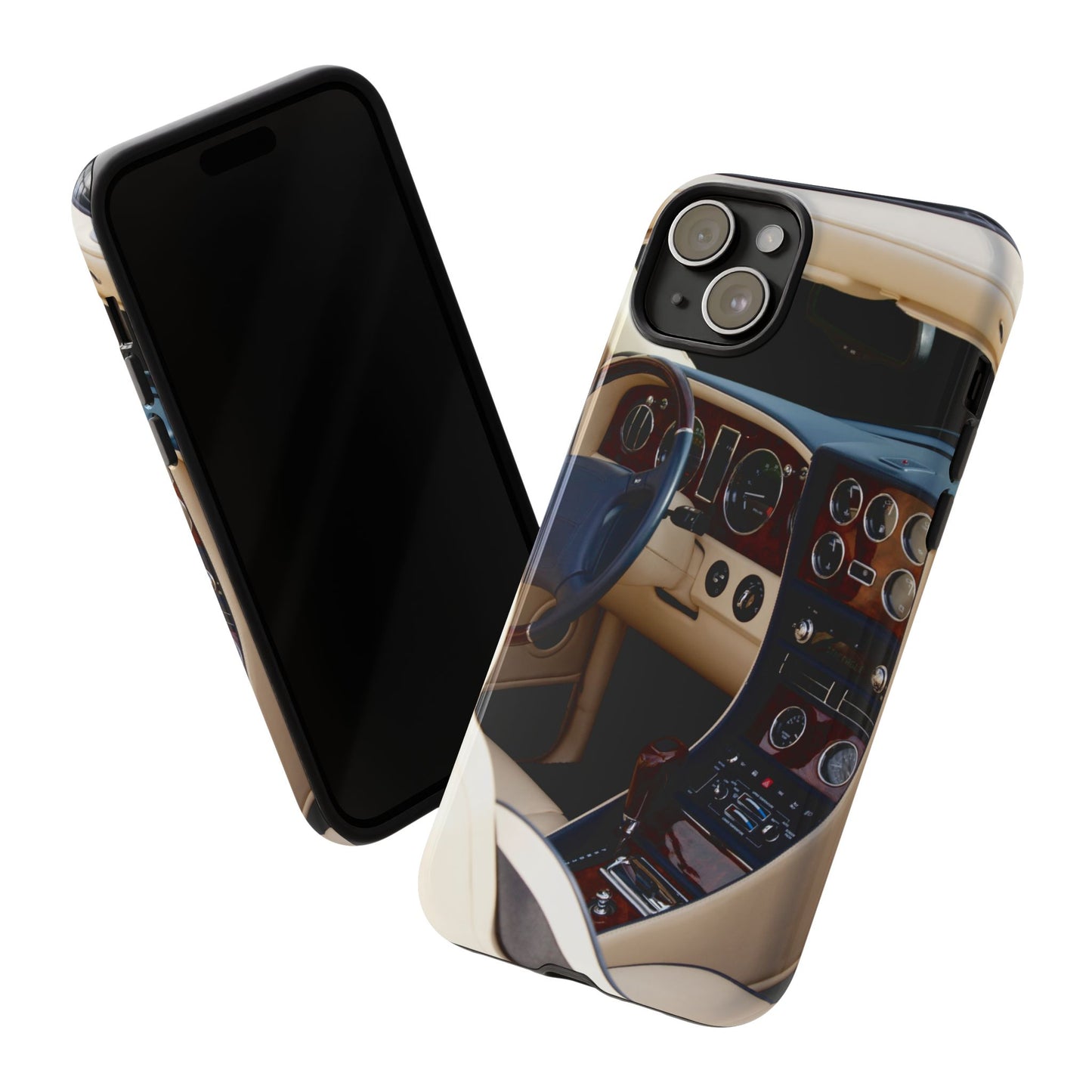 Phone Case iPhone 16/15/14 - Luxury Car Interior Tough Case