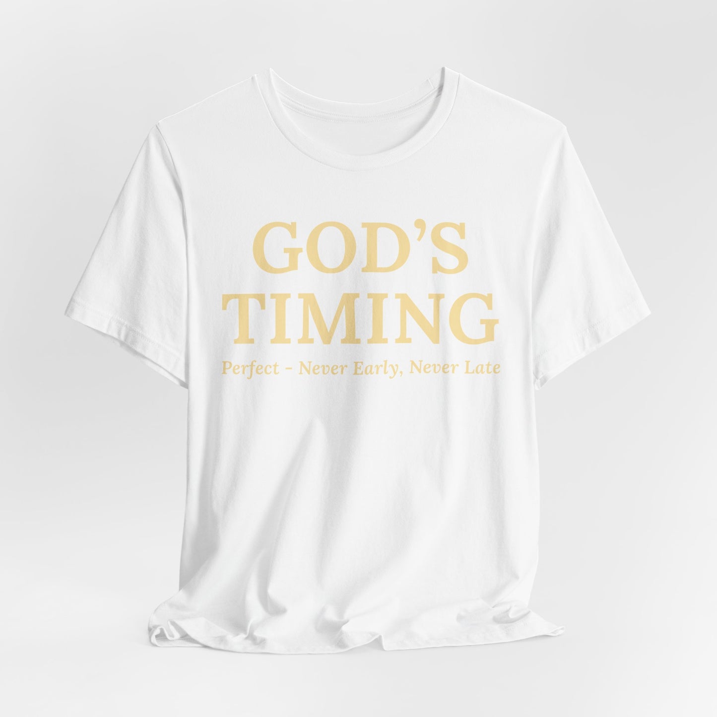 God’s Timing T‑Shirt — Inspirational Faith Tee