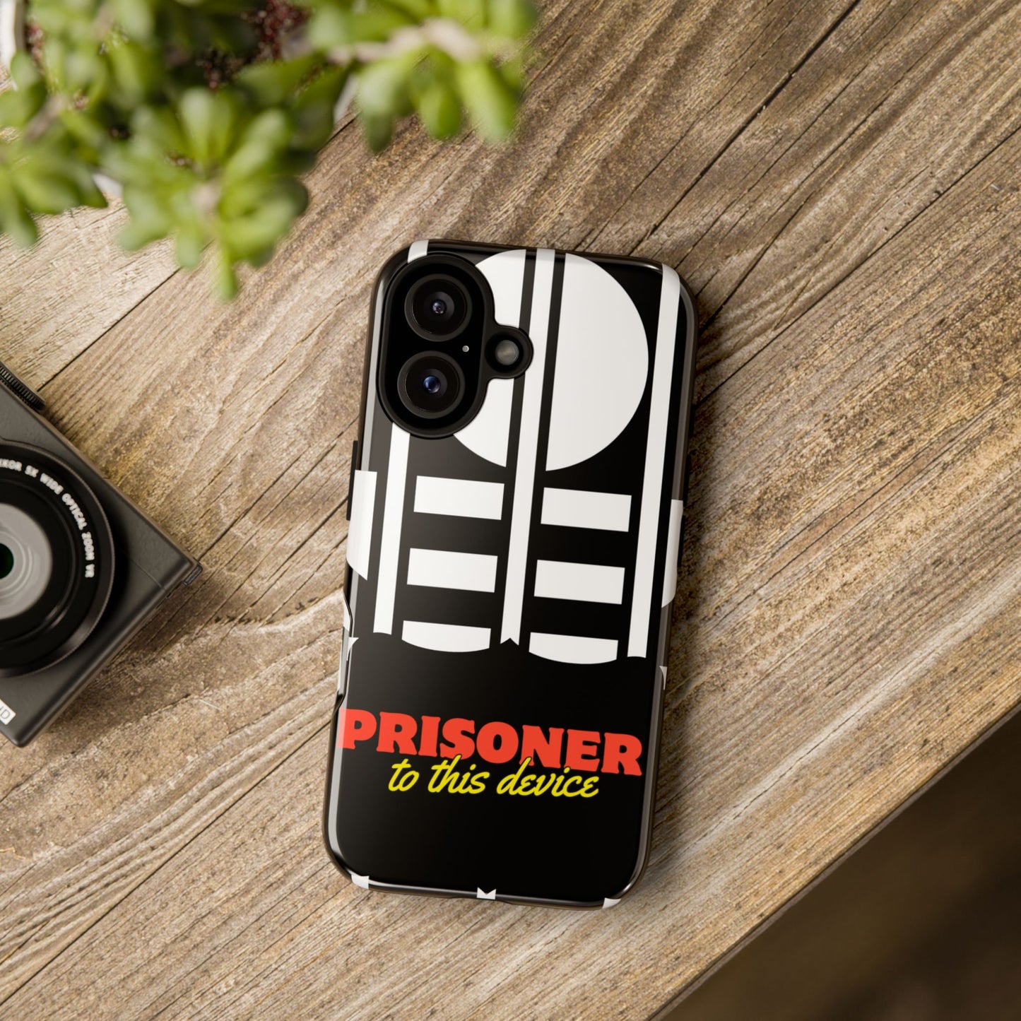 Phone Case iPhone 16/15/14 - Funny Prisoner to this Device Tough Case