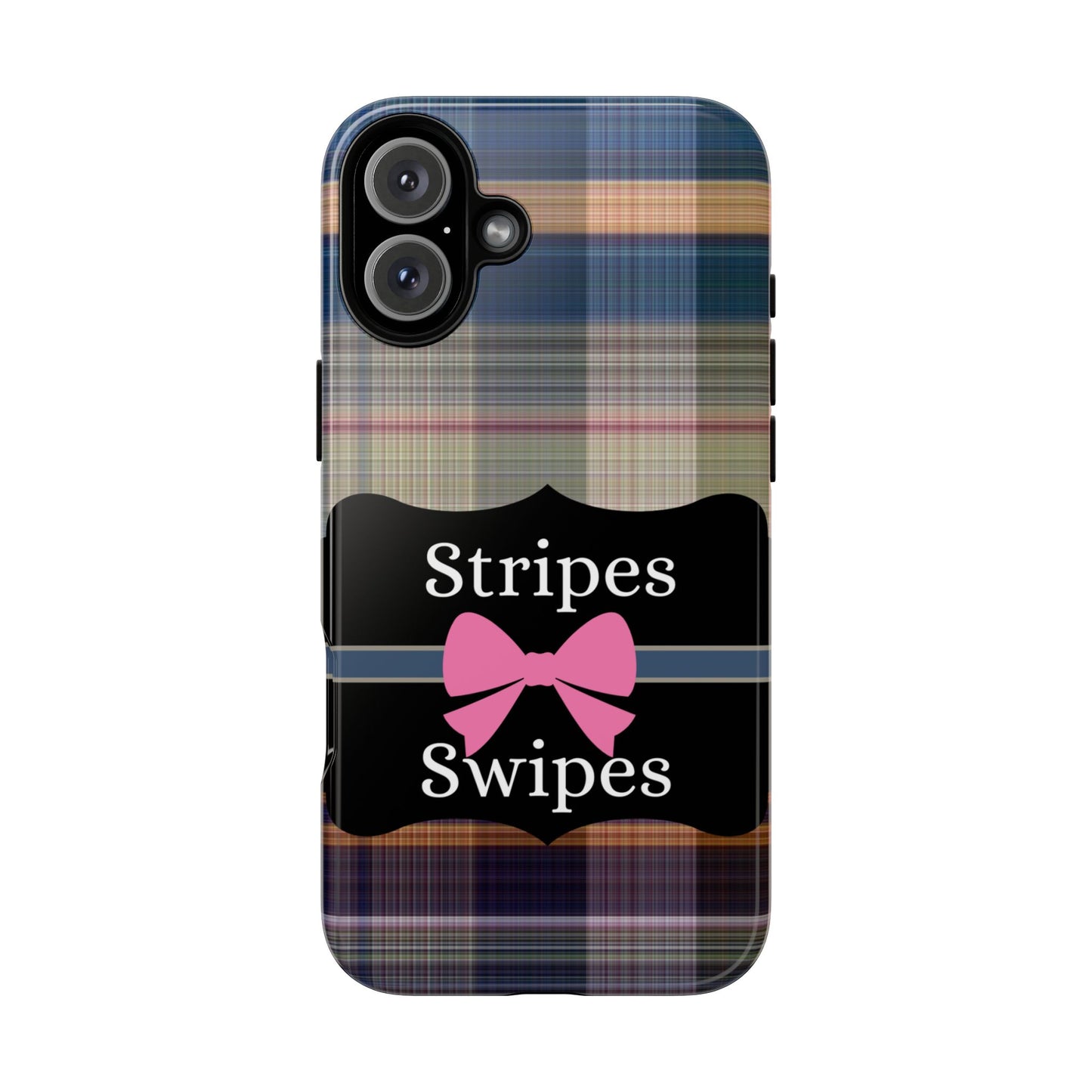 Phone Case iPhone 16/15/14 -Stripes & Swipes Tough Case