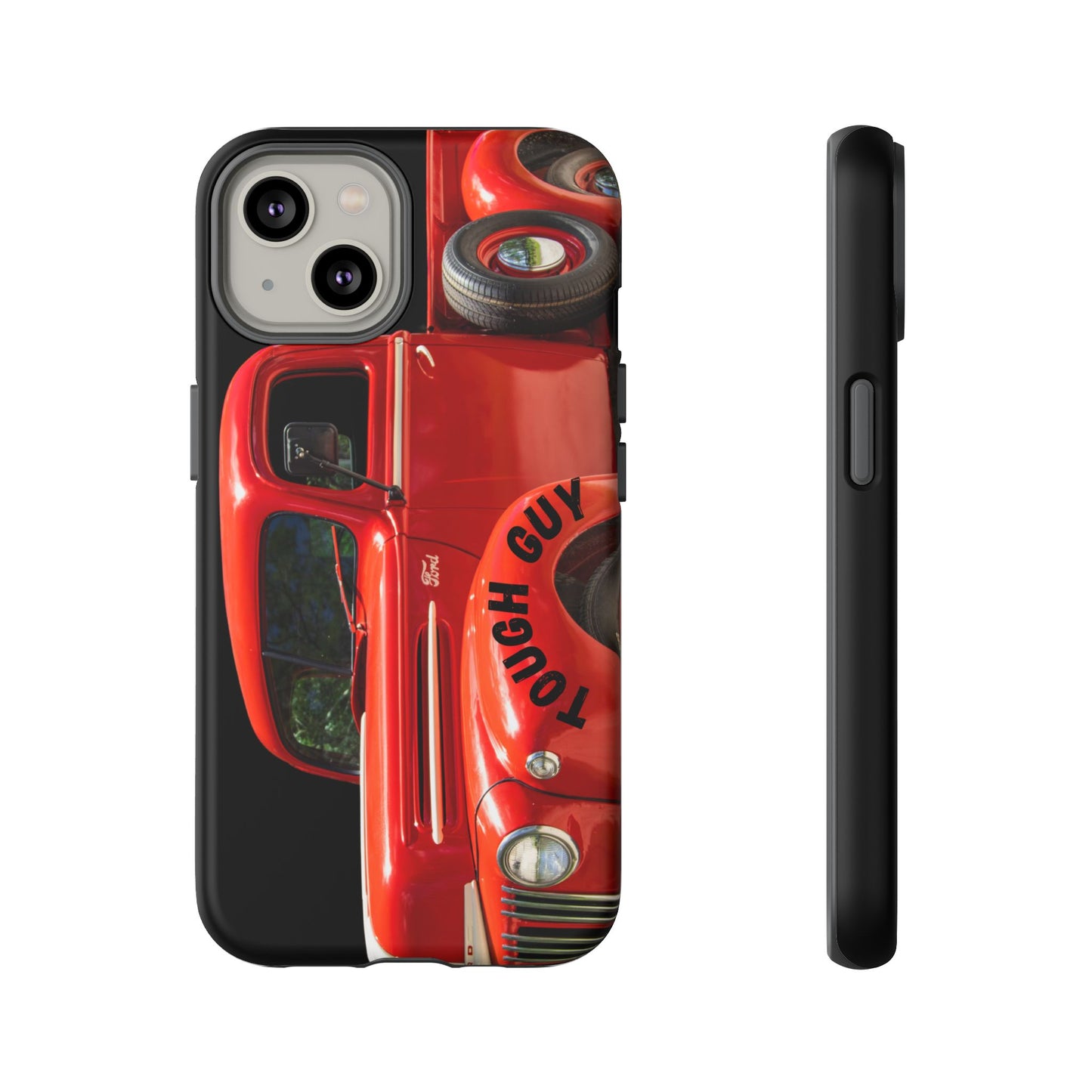 Phone Case iPhone 16/15/14 - Tough Guy Vintage Red Truck Tough Case