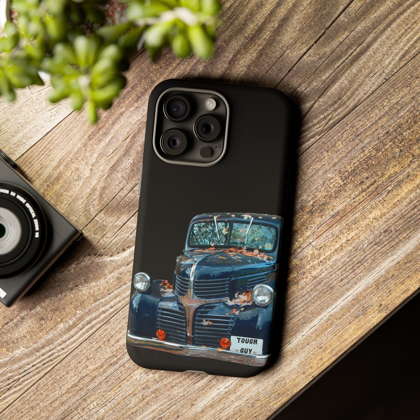 Phone Case iPhone 16/15/14 - Vintage Black Truck Tough Guy Tough Case