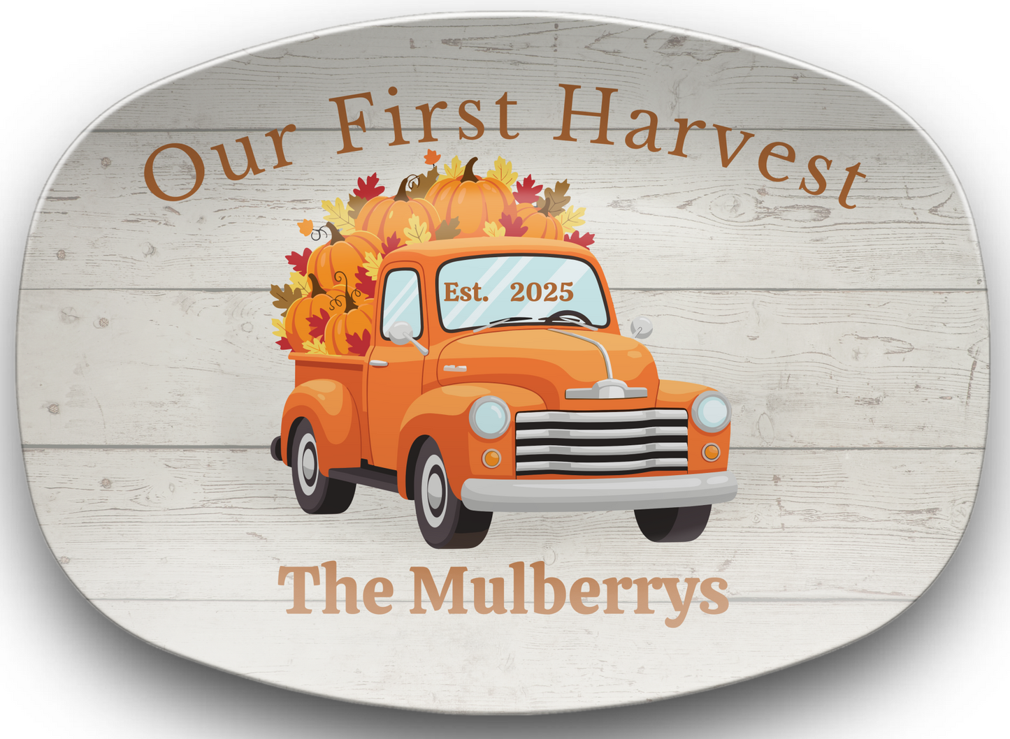 Harvesting Blessings Personalized Thanksgiving Platter 10in x 14in