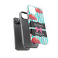 Phone Case iPhone 16/15/14 - Flamingo Stripes & Swipes Tough Case