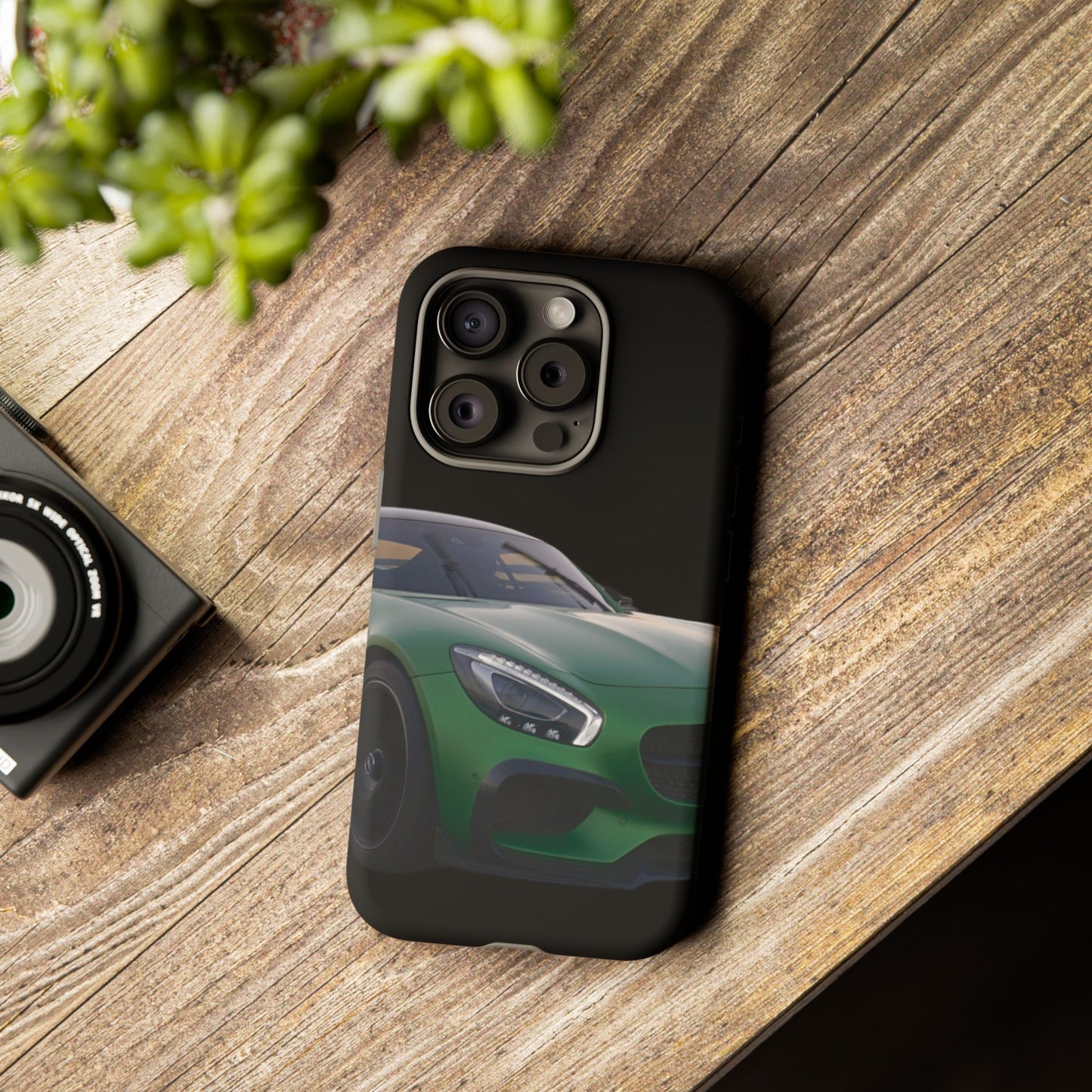 Phone Case iPhone 16/15/14 - Green Luxury Car Tough Case